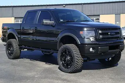 Black Truck with Tinted Windows